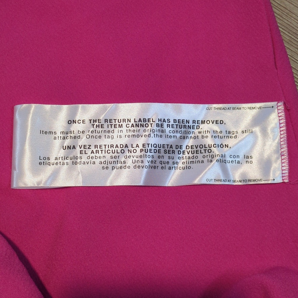 Dress the Population Catalina V Neck Fit and Flair Dress XL Bright Fuschia Party - Picture 9 of 9